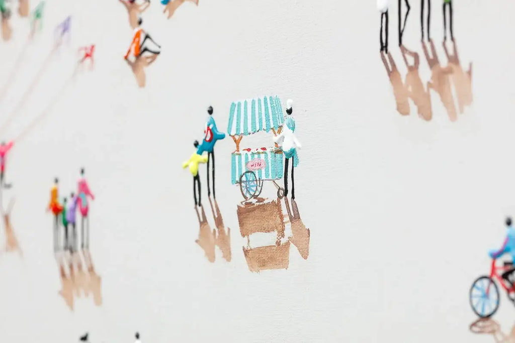 Day At The Beach - Original - SOLD by artist Paola Cassais - Wyecliffe Galleries