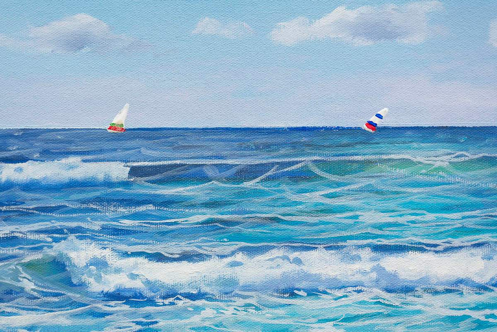 Every Day Is A Beach Day - Original - SOLD by artist Paola Cassais - Wyecliffe Galleries