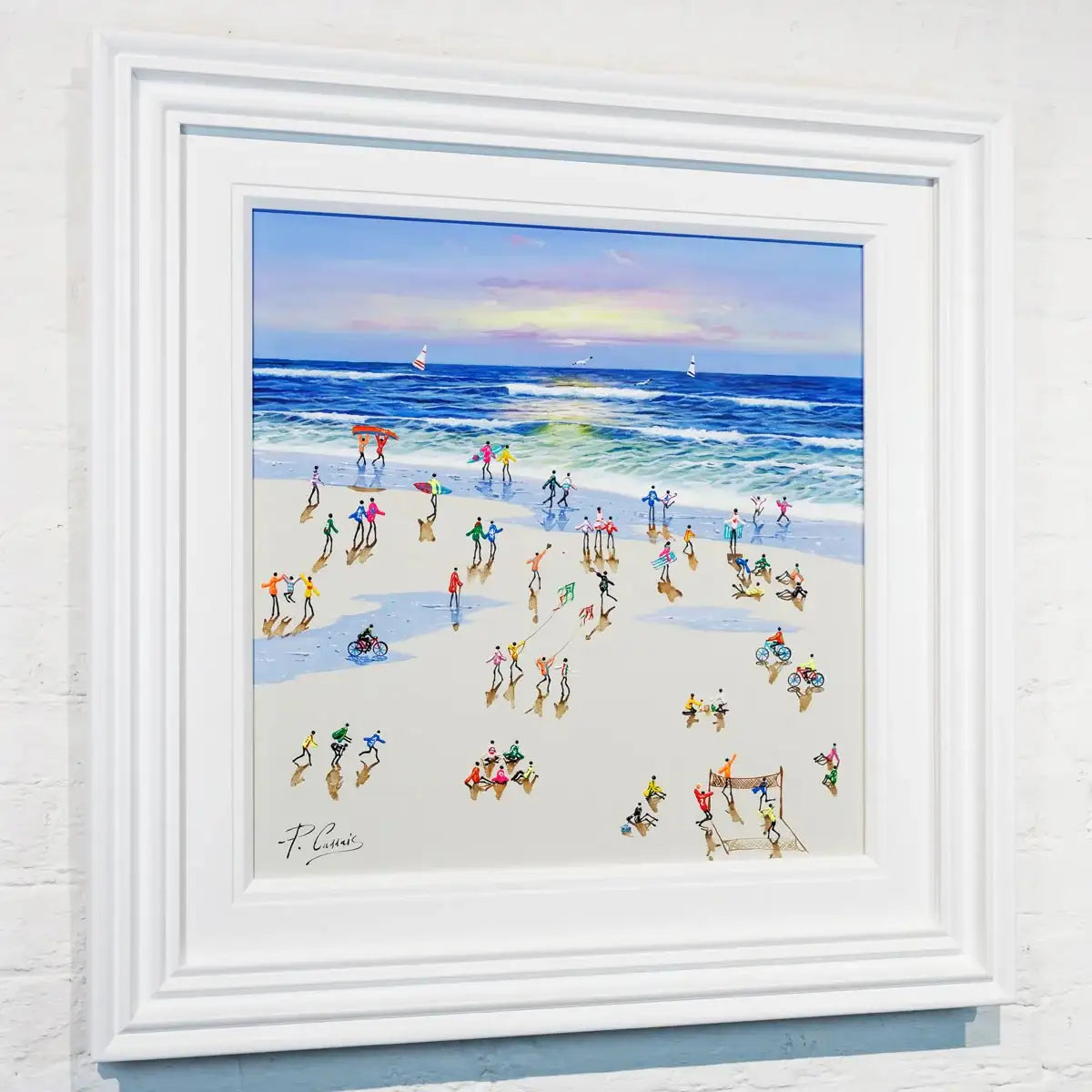Fun By The Sea - Original - SOLD by artist Paola Cassais - Wyecliffe Galleries
