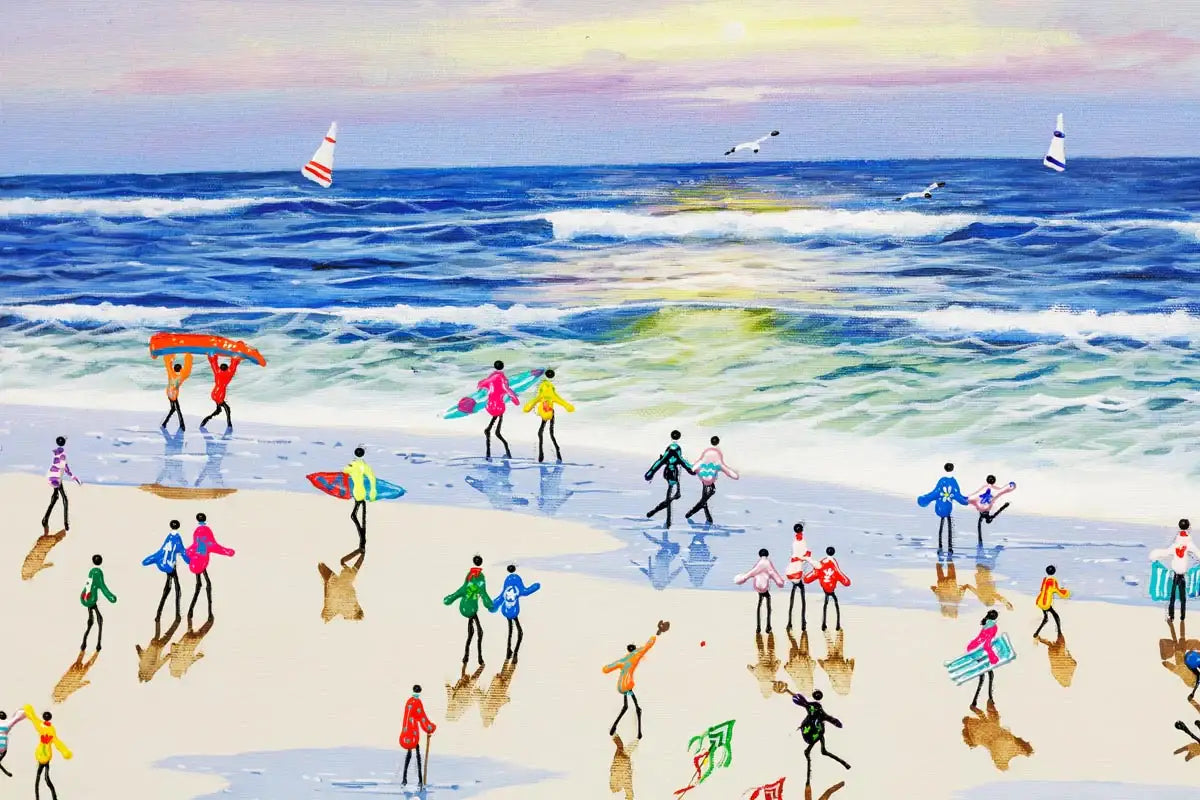 Fun By The Sea - Original - SOLD by artist Paola Cassais - Wyecliffe Galleries