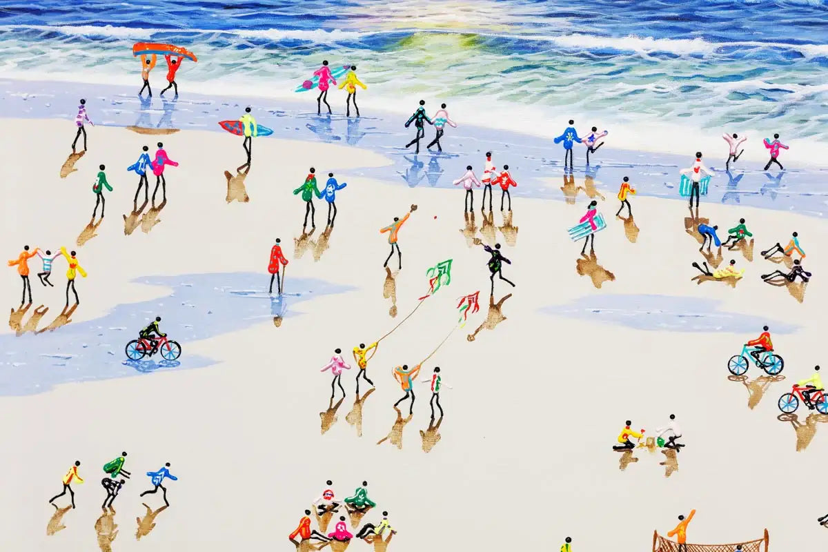 Fun By The Sea - Original - SOLD by artist Paola Cassais - Wyecliffe Galleries