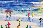 Fun By The Sea - Original - SOLD by artist Paola Cassais - Wyecliffe Galleries