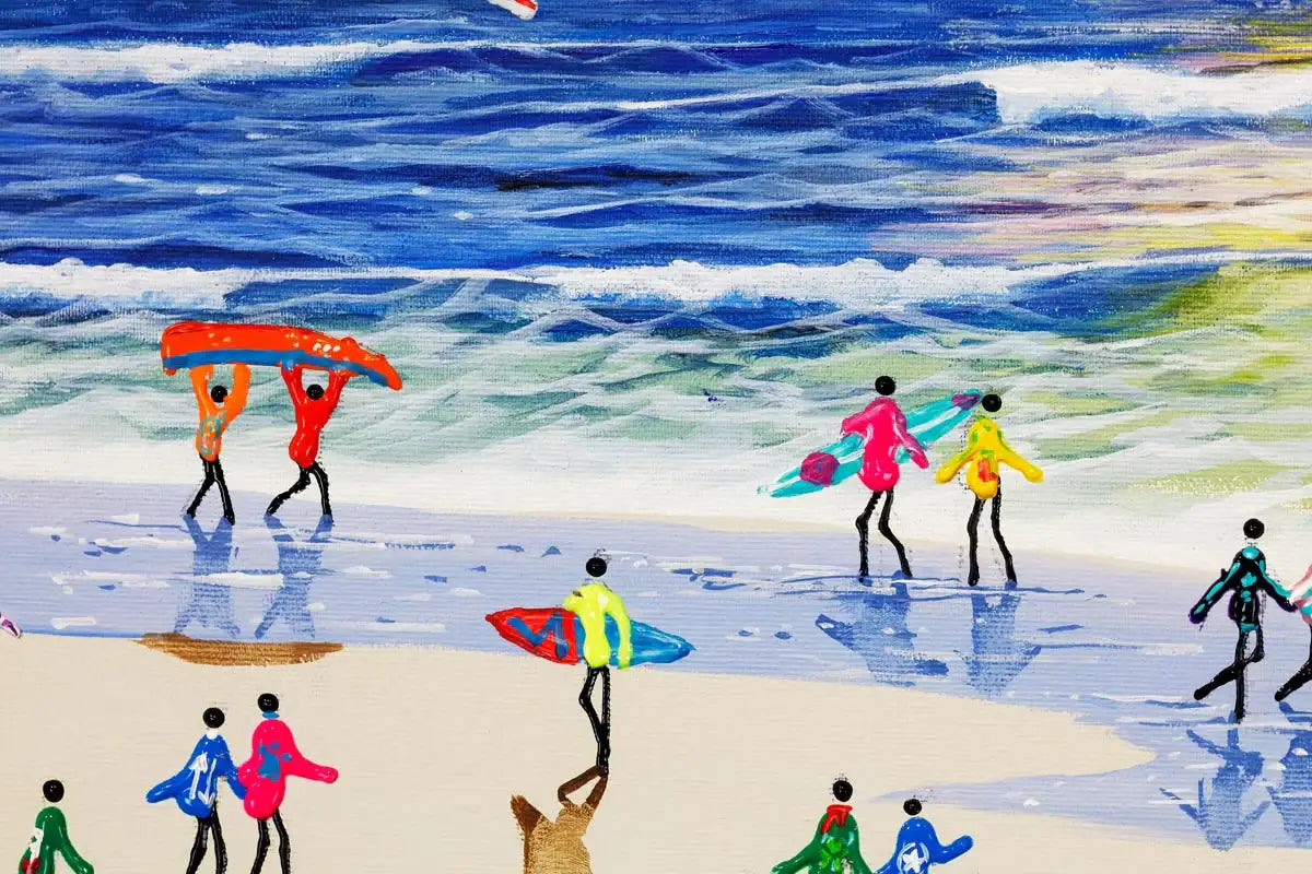 Fun By The Sea - Original - SOLD by artist Paola Cassais - Wyecliffe Galleries