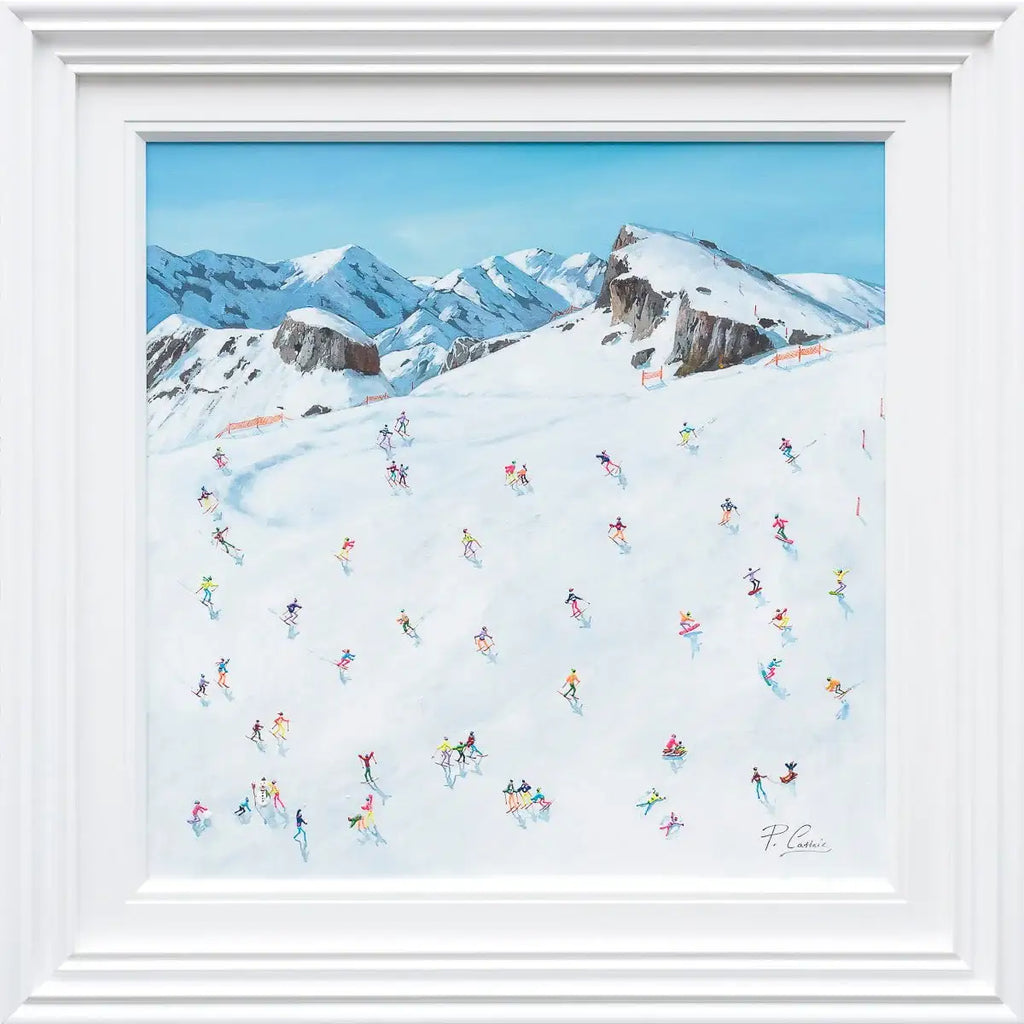 Fun On The Slopes - Original - SOLD by artist Paola Cassais - Wyecliffe Galleries