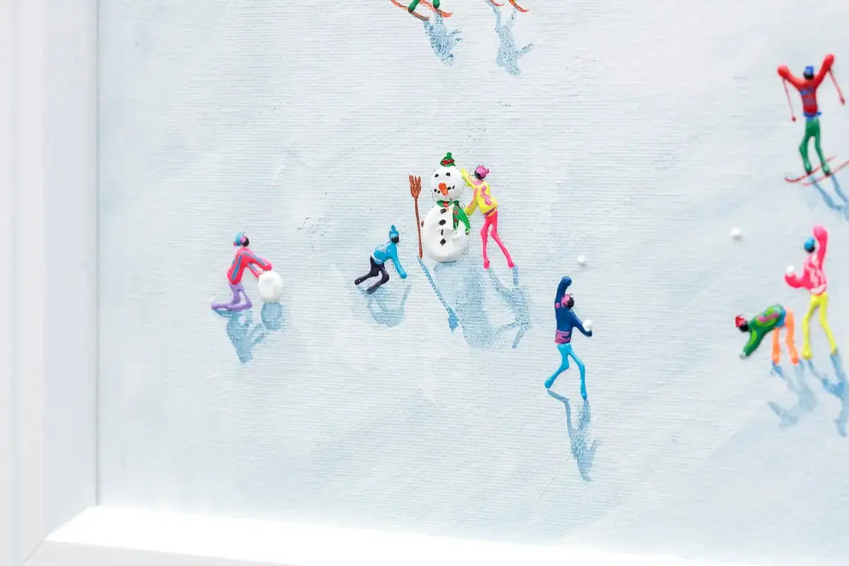 Fun On The Slopes - Original - SOLD by artist Paola Cassais - Wyecliffe Galleries