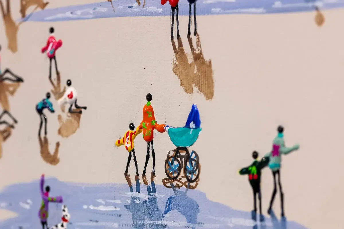 Happiness Comes in Waves - Original - SOLD by artist Paola Cassais - Wyecliffe Galleries