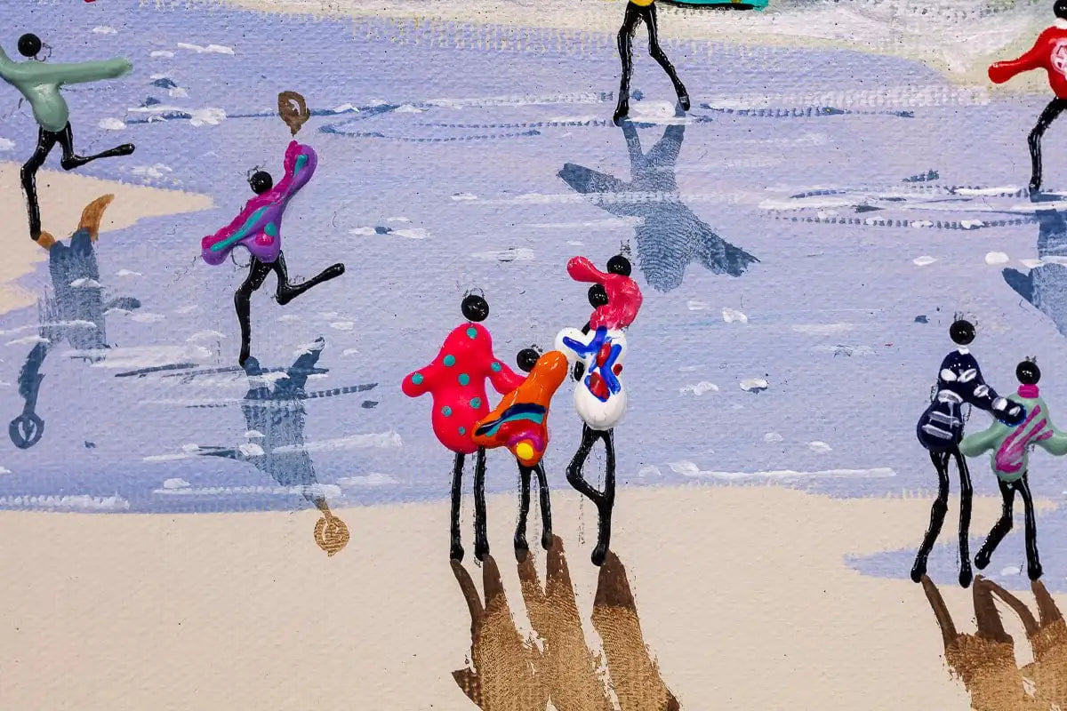 Happiness Comes in Waves - Original - SOLD by artist Paola Cassais - Wyecliffe Galleries