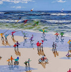 Happiness Comes in Waves - Original - SOLD by artist Paola Cassais - Wyecliffe Galleries