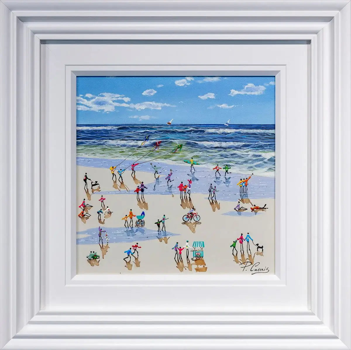 Happiness Comes in Waves - Original - SOLD by artist Paola Cassais - Wyecliffe Galleries