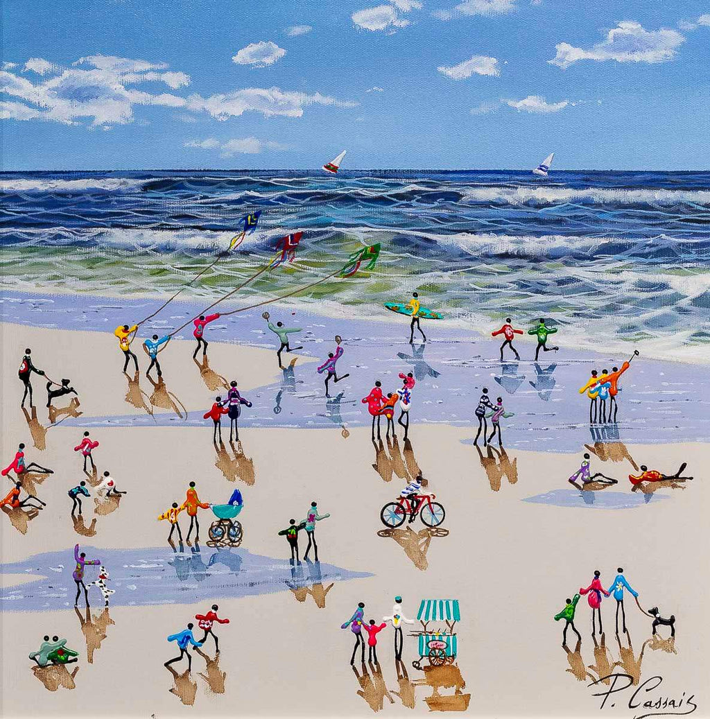 Happiness Comes in Waves - Original - SOLD by artist Paola Cassais - Wyecliffe Galleries