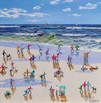 Happiness Comes in Waves - Original - SOLD by artist Paola Cassais - Wyecliffe Galleries