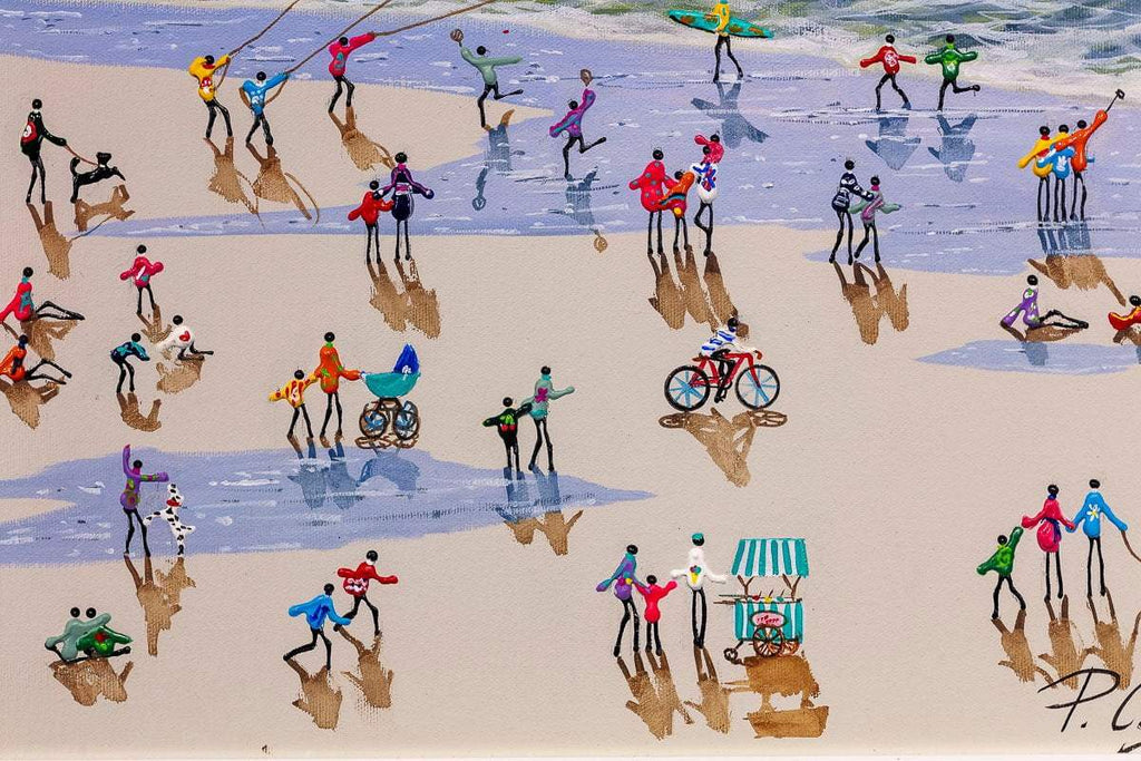 Happiness Comes in Waves - Original - SOLD by artist Paola Cassais - Wyecliffe Galleries