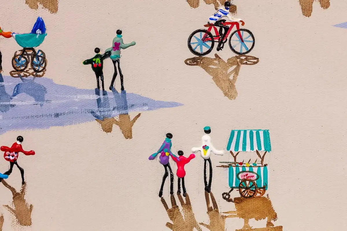 Happiness Comes in Waves - Original - SOLD by artist Paola Cassais - Wyecliffe Galleries