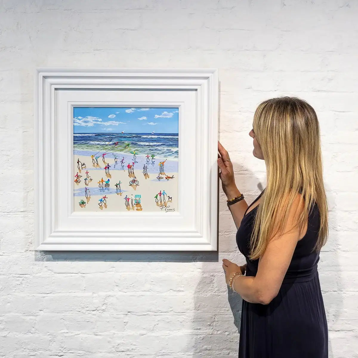 Happiness Comes in Waves - Original - SOLD by artist Paola Cassais - Wyecliffe Galleries