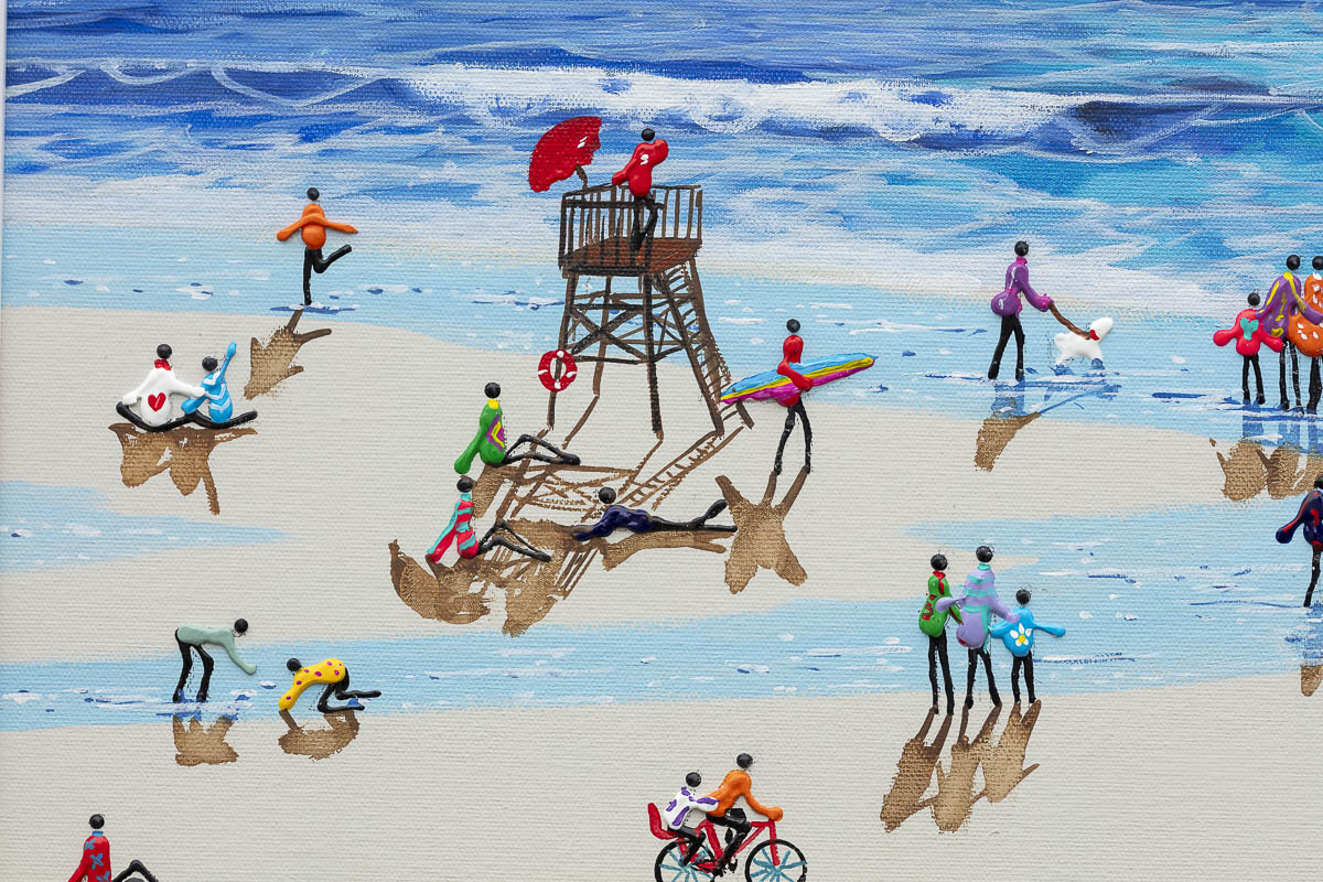 Happiness Is A Day At The Beach - Original Paola Cassais Original