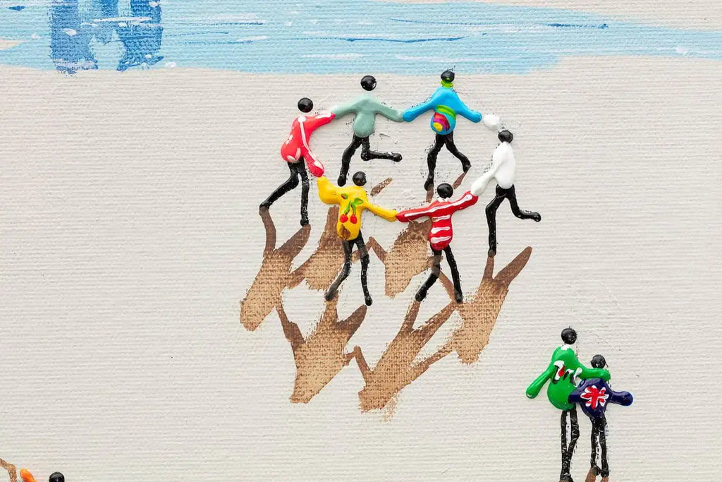 Happiness Is A Day At The Beach - Original - SOLD by artist Paola Cassais - Wyecliffe Galleries