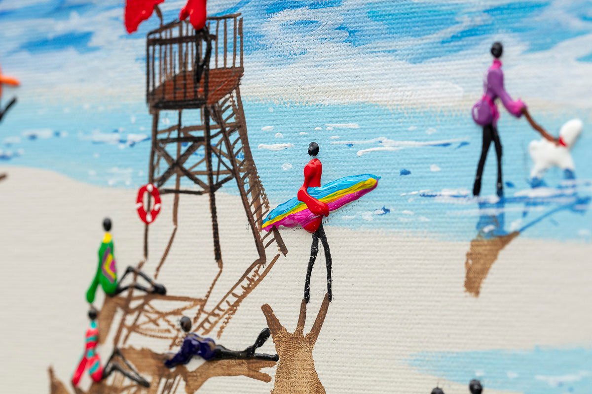 Happiness Is A Day At The Beach - Original Paola Cassais Original