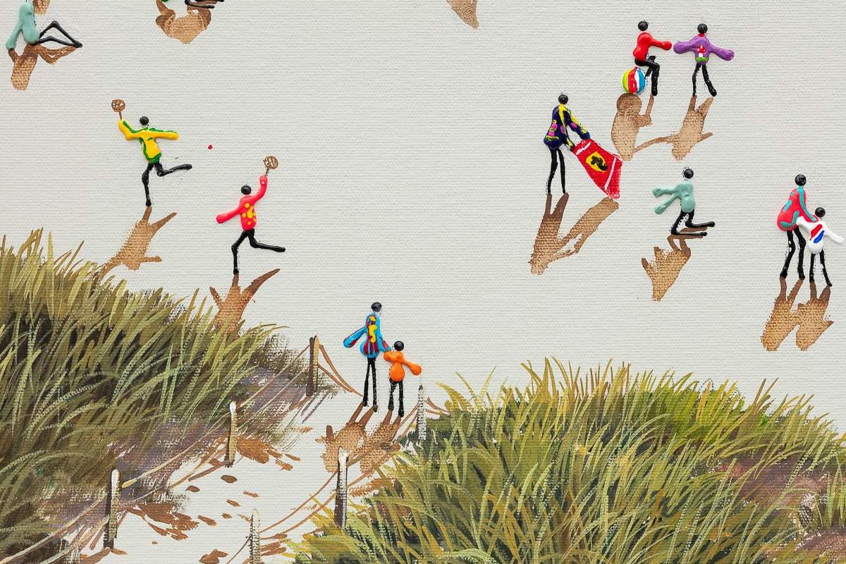 Happiness Is A Day At The Beach - Original - SOLD by artist Paola Cassais - Wyecliffe Galleries