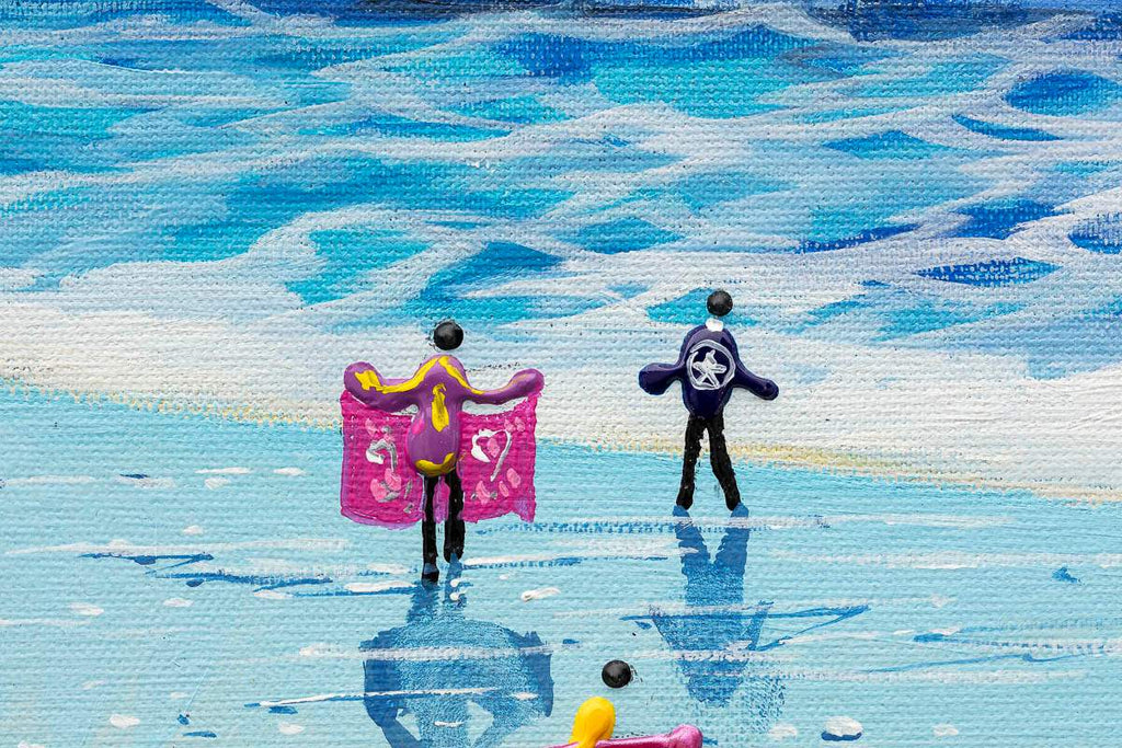 Happiness Is A Day At The Beach - Original - SOLD by artist Paola Cassais - Wyecliffe Galleries