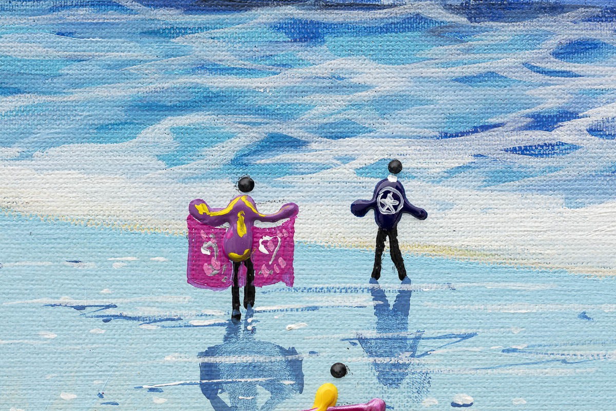 Happiness Is A Day At The Beach - Original Paola Cassais Original