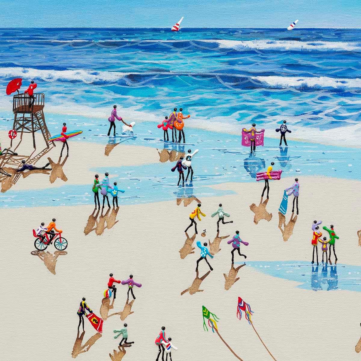 Happiness Is A Day At The Beach - Original - SOLD by artist Paola Cassais - Wyecliffe Galleries