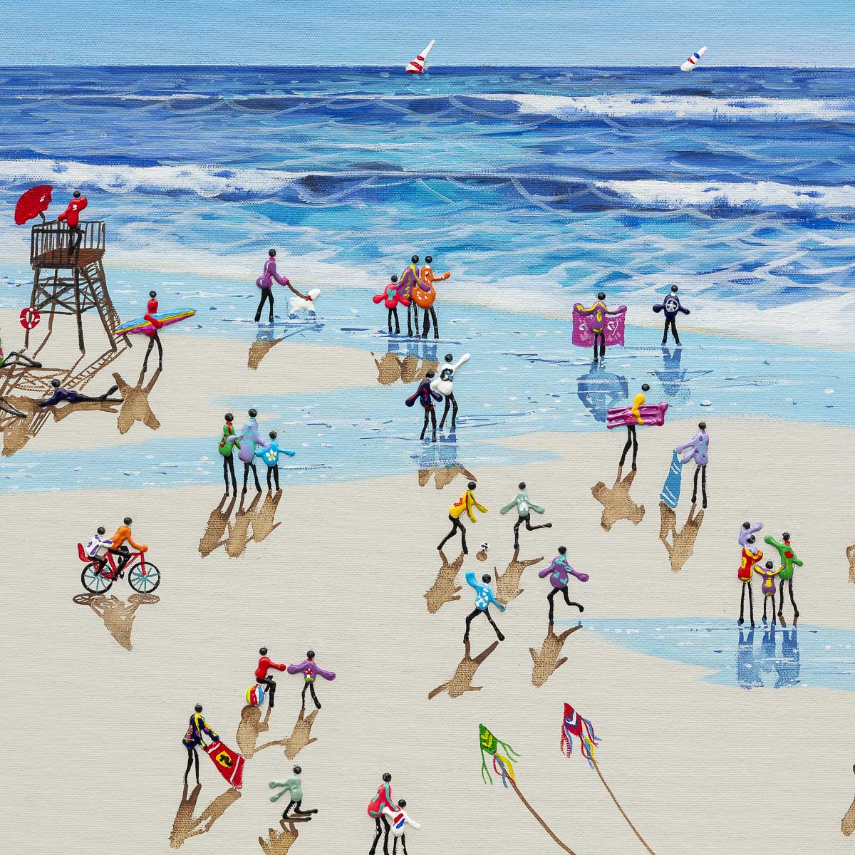 Happiness Is A Day At The Beach - Original Paola Cassais Original