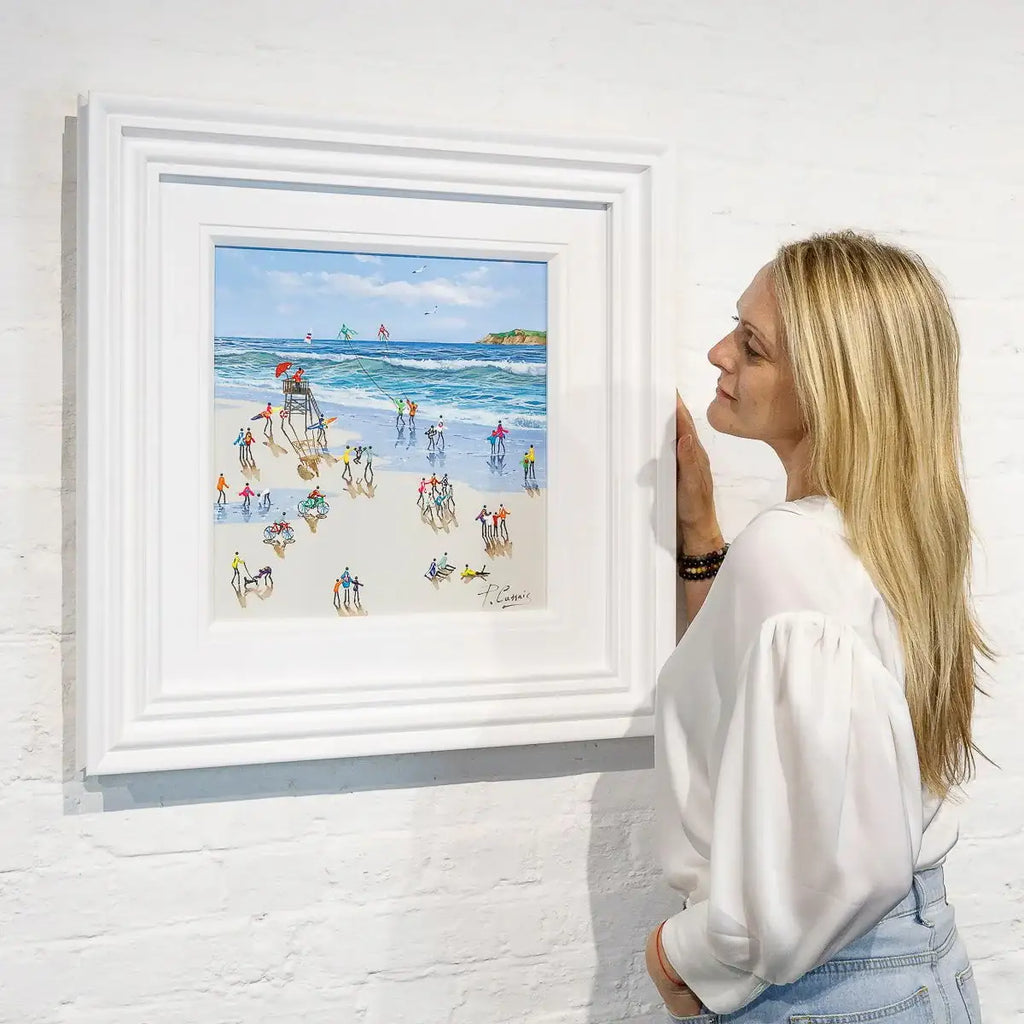 Having Fun At The Beach - Original - SOLD by artist Paola Cassais - Wyecliffe Galleries