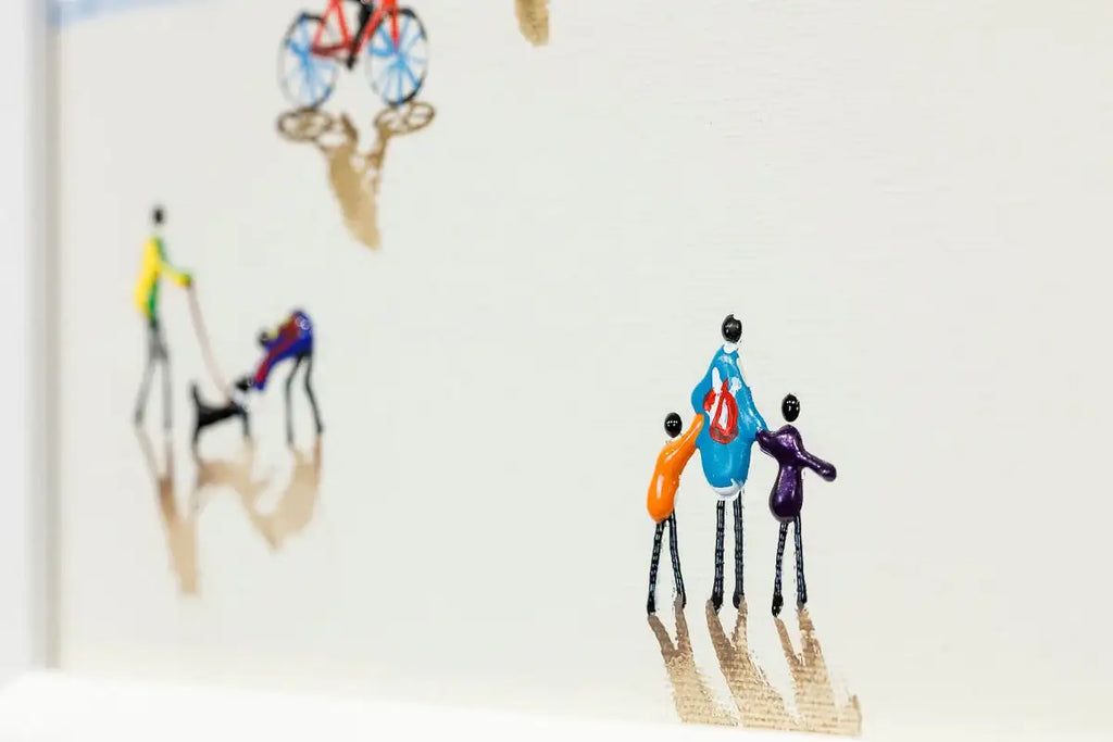 Having Fun At The Beach - Original - SOLD by artist Paola Cassais - Wyecliffe Galleries