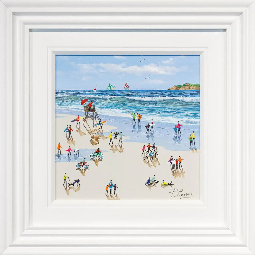 Having Fun At The Beach - Original - SOLD by artist Paola Cassais - Wyecliffe Galleries