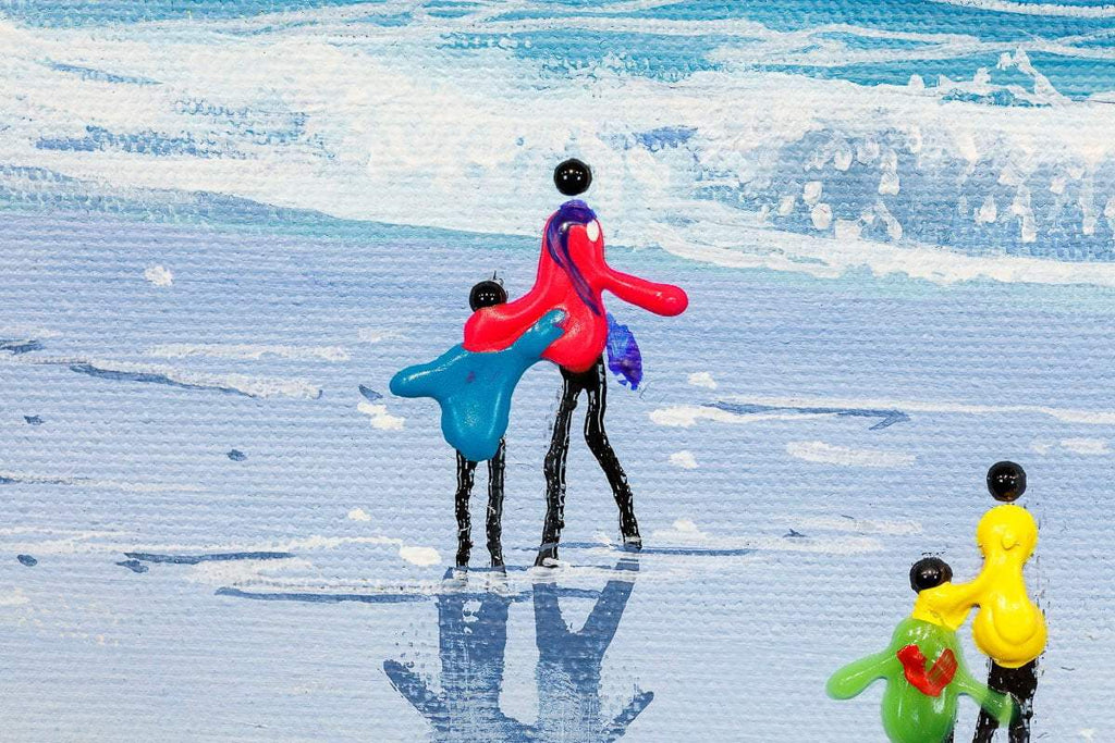 Having Fun At The Beach - Original - SOLD by artist Paola Cassais - Wyecliffe Galleries
