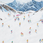 Keep Calm and Ski On - Original - SOLD by artist Paola Cassais - Wyecliffe Galleries