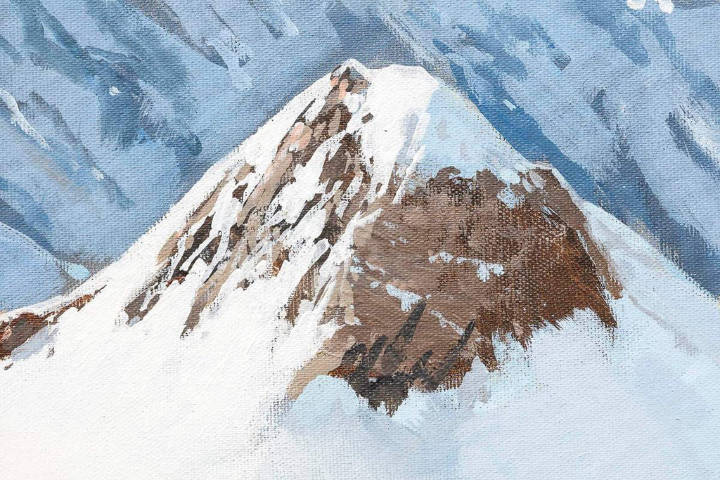 Keep Calm and Ski On - Original - SOLD by artist Paola Cassais - Wyecliffe Galleries