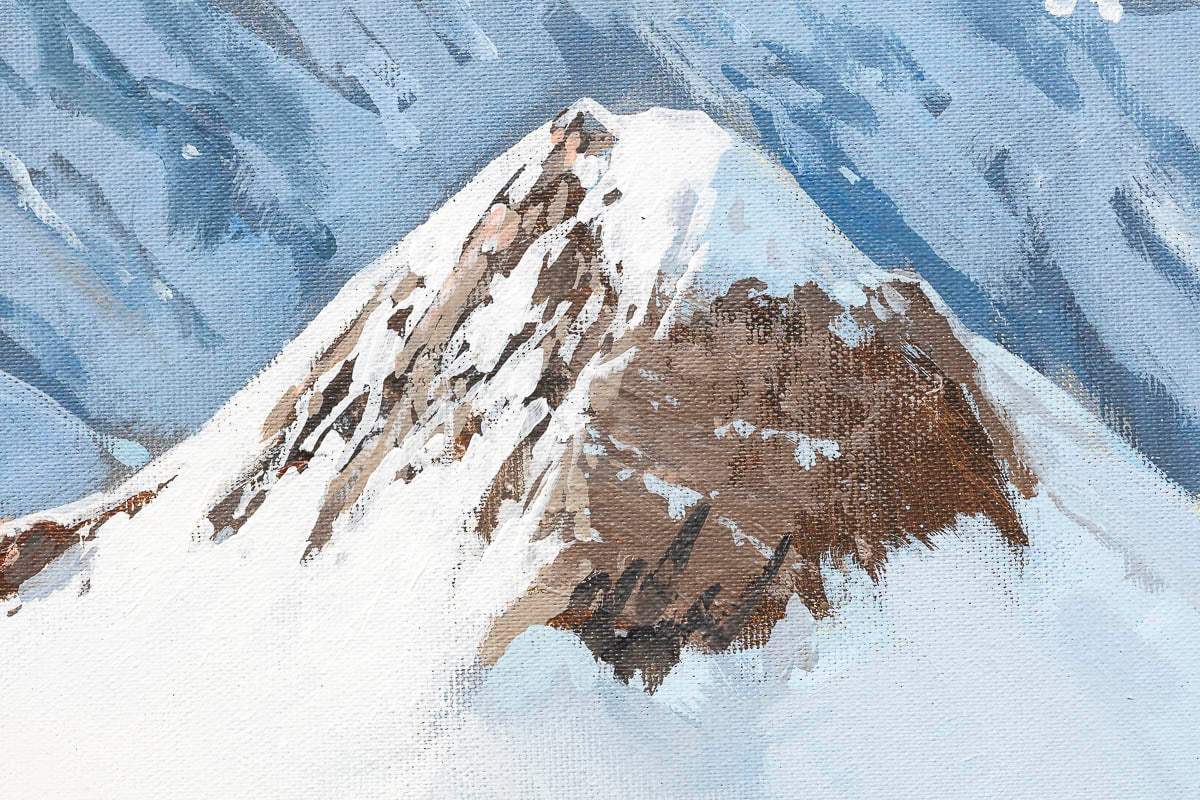 Keep Calm and Ski On - Original - SOLD by artist Paola Cassais - Wyecliffe Galleries