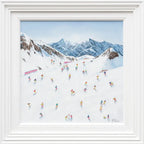 Keep Calm and Ski On - Original - SOLD by artist Paola Cassais - Wyecliffe Galleries