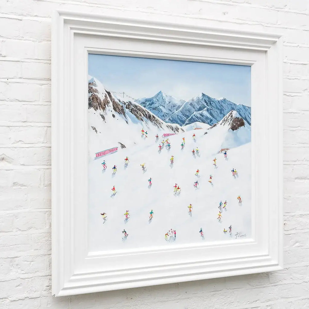 Keep Calm and Ski On - Original - SOLD by artist Paola Cassais - Wyecliffe Galleries