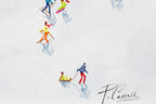 Keep Calm and Ski On - Original - SOLD by artist Paola Cassais - Wyecliffe Galleries