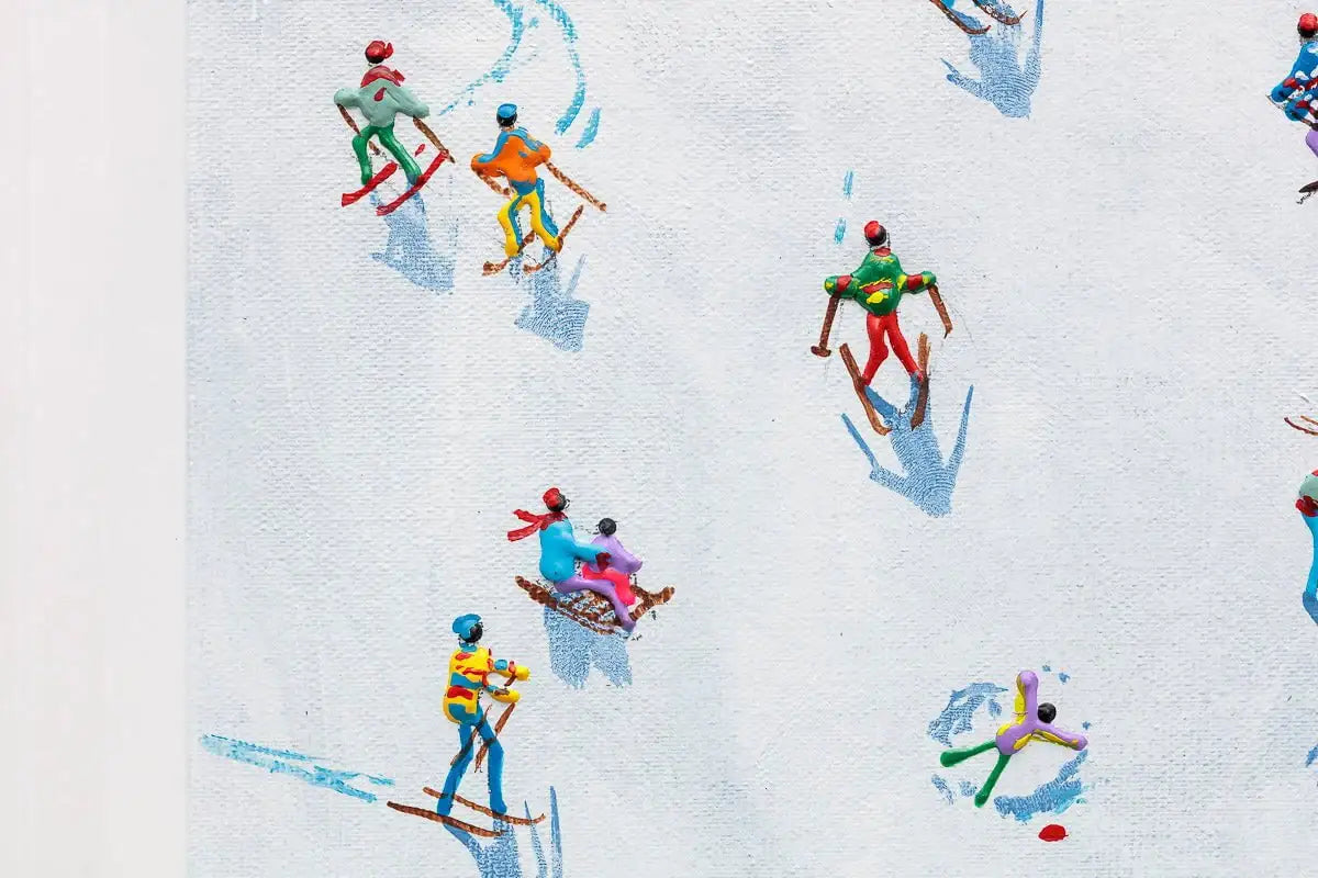 Life Is Better On The Slopes - Original - SOLD by artist Paola Cassais - Wyecliffe Galleries