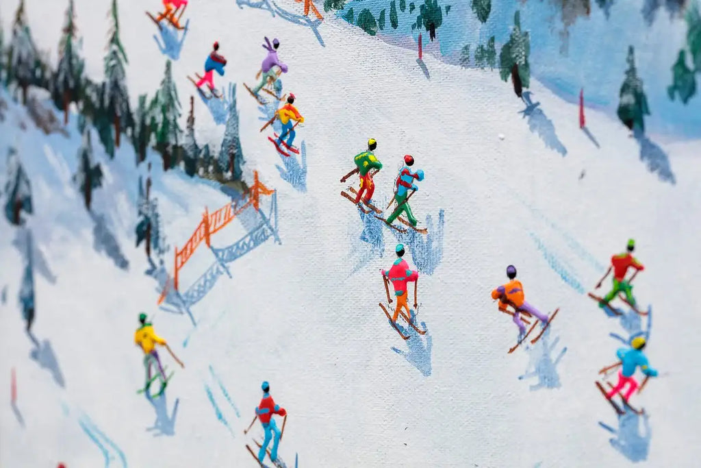 Life Is Better On The Slopes - Original - SOLD by artist Paola Cassais - Wyecliffe Galleries