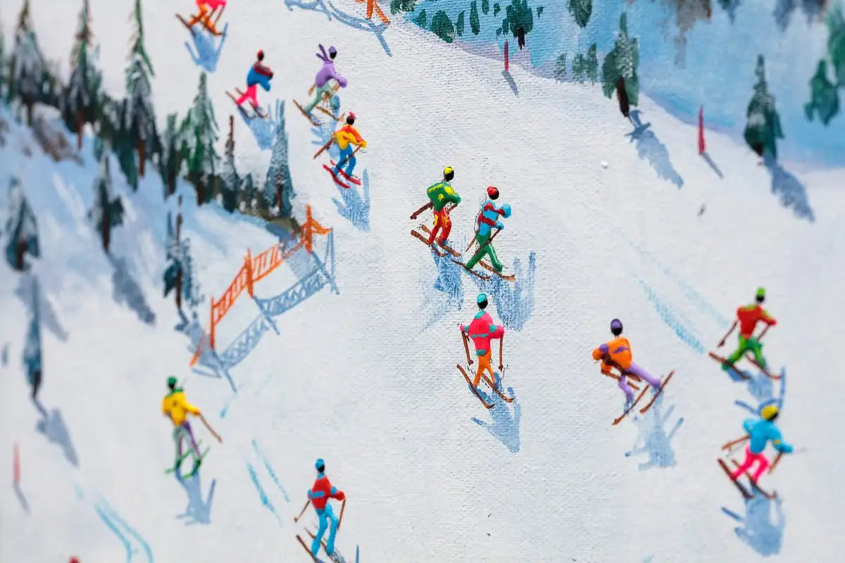 Life Is Better On The Slopes - Original - SOLD by artist Paola Cassais - Wyecliffe Galleries