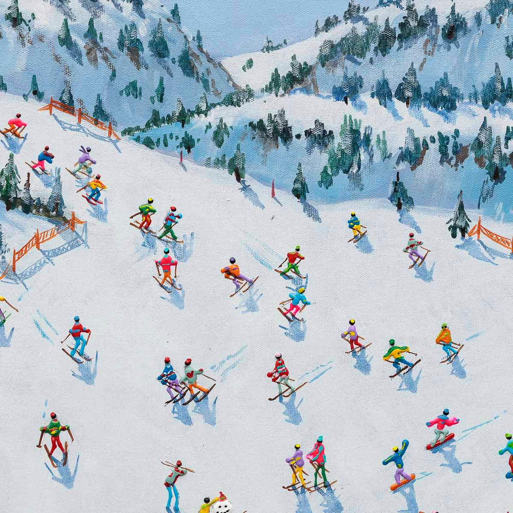 Life Is Better On The Slopes - Original - SOLD by artist Paola Cassais - Wyecliffe Galleries
