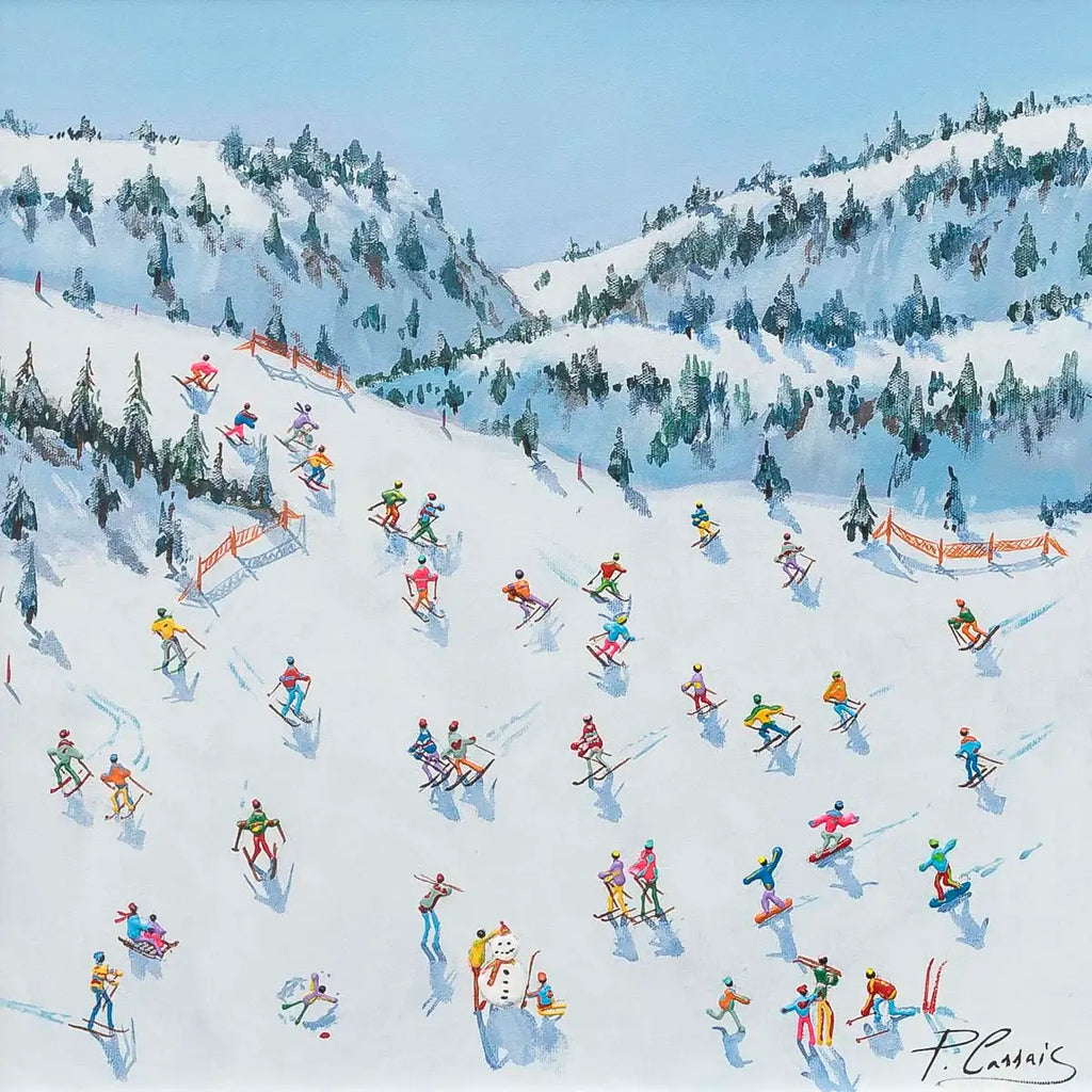 Life Is Better On The Slopes - Original - SOLD by artist Paola Cassais - Wyecliffe Galleries