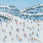 Life Is Better On The Slopes - Original - SOLD by artist Paola Cassais - Wyecliffe Galleries