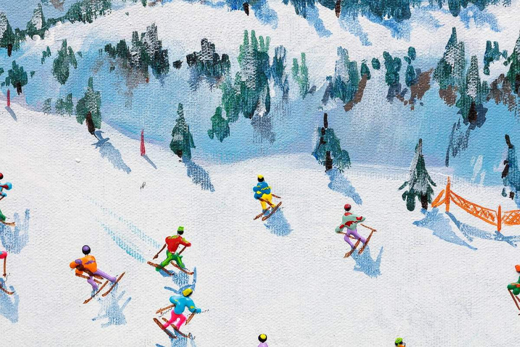 Life Is Better On The Slopes - Original - SOLD by artist Paola Cassais - Wyecliffe Galleries
