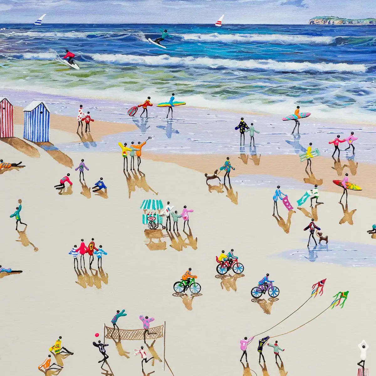 Life's A Beach - Original - SOLD by artist Paola Cassais - Wyecliffe Galleries