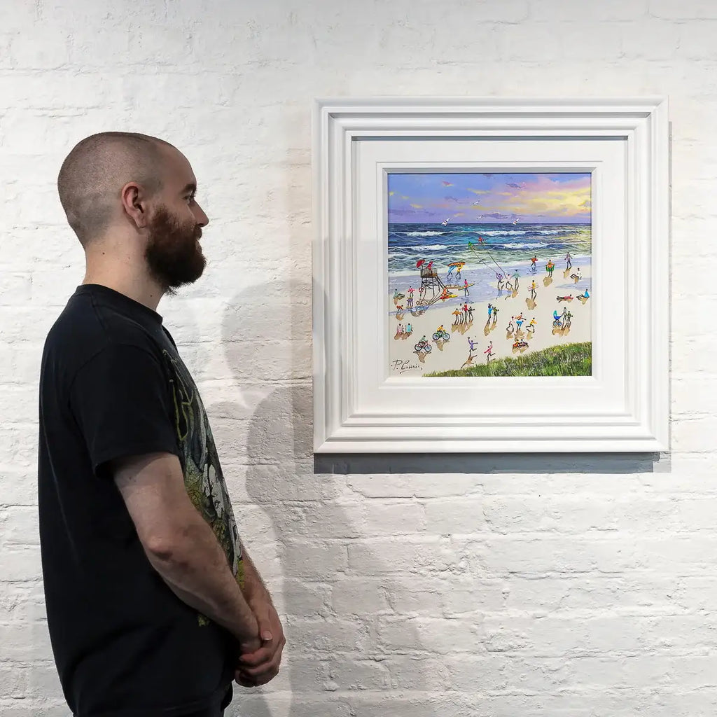 Playtime At The Beach - Original - SOLD by artist Paola Cassais - Wyecliffe Galleries