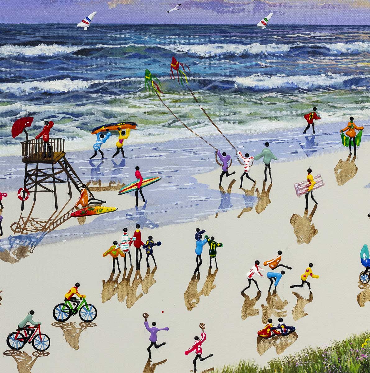 Playtime At The Beach - Original Paola Cassais Original