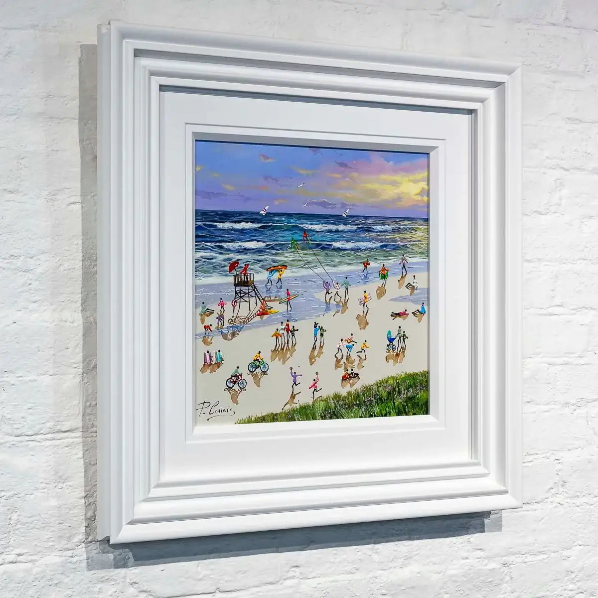 Playtime At The Beach - Original - SOLD by artist Paola Cassais - Wyecliffe Galleries