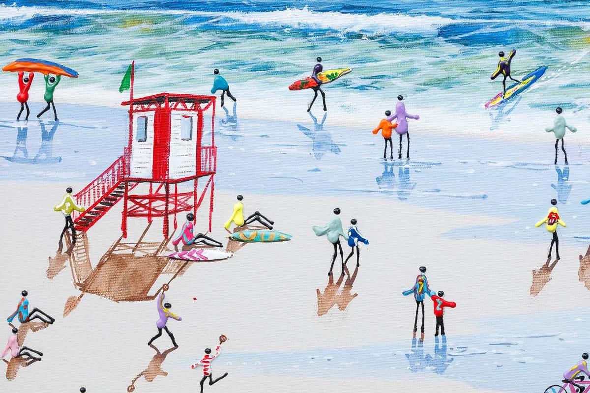 Shore Thing - Original by artist Paola Cassais - Wyecliffe Galleries