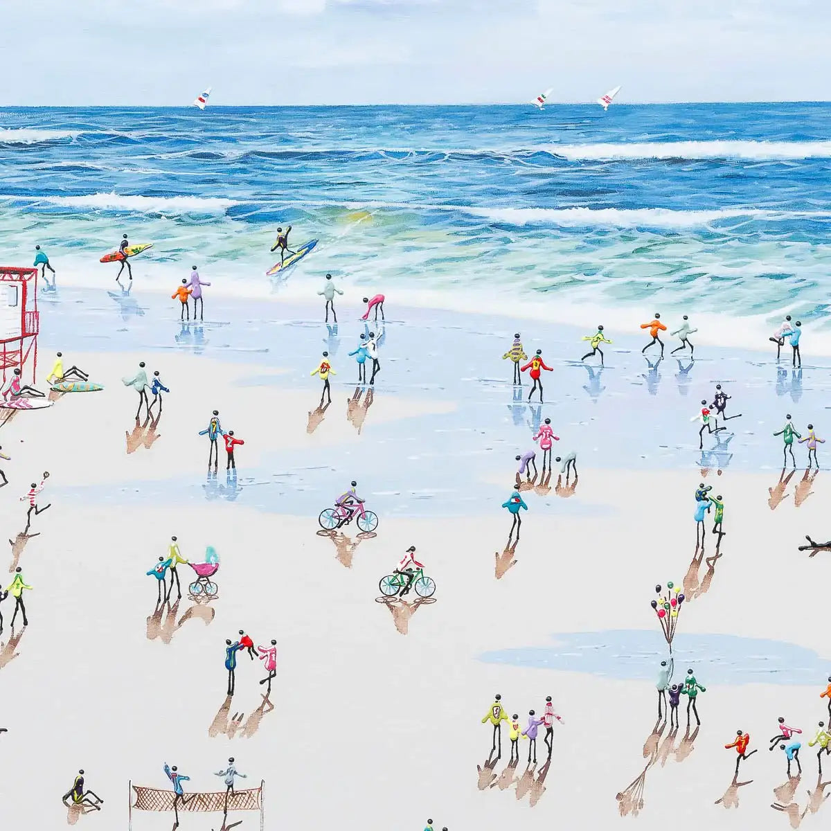 Shore Thing - Original by artist Paola Cassais - Wyecliffe Galleries