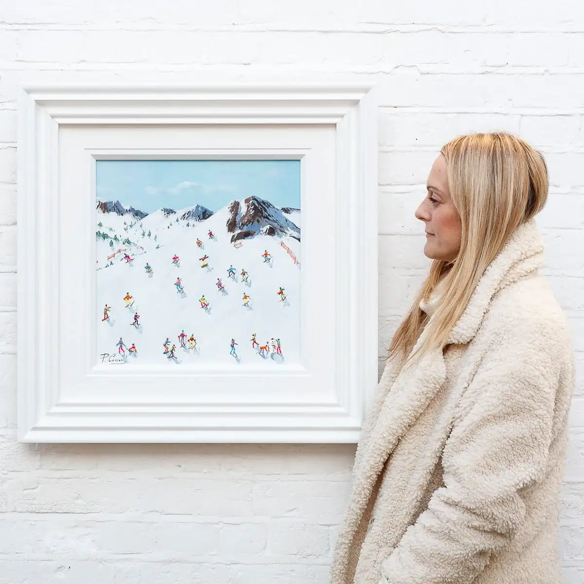Ski Day - Original - SOLD by artist Paola Cassais - Wyecliffe Galleries